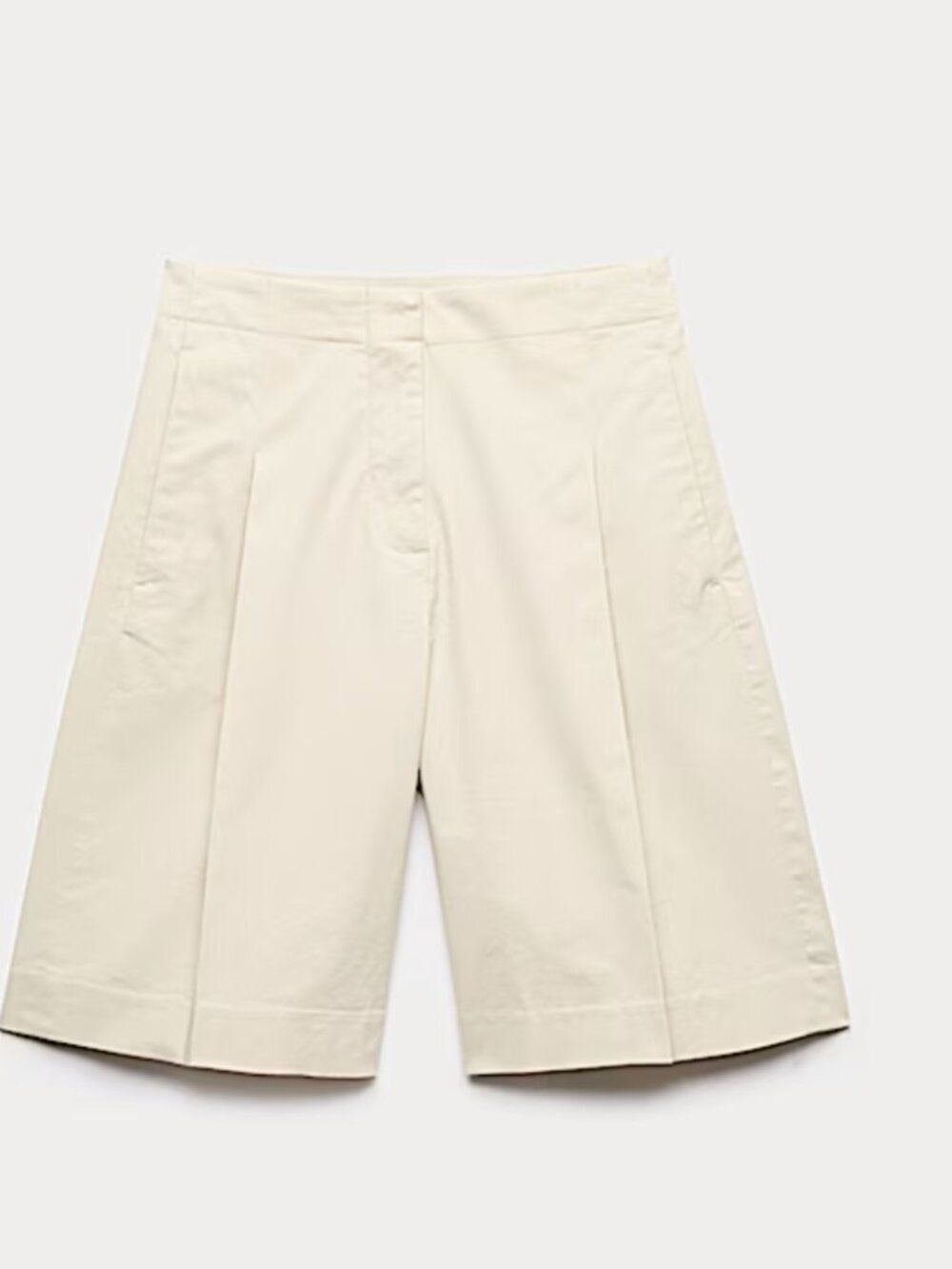 Marks & Spencer Cotton Rich High Waisted Pleat Front Bermuda Shorts - SZ 10- NWT